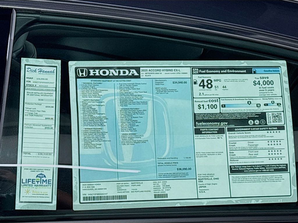 2025 Honda Accord Hybrid EX-L