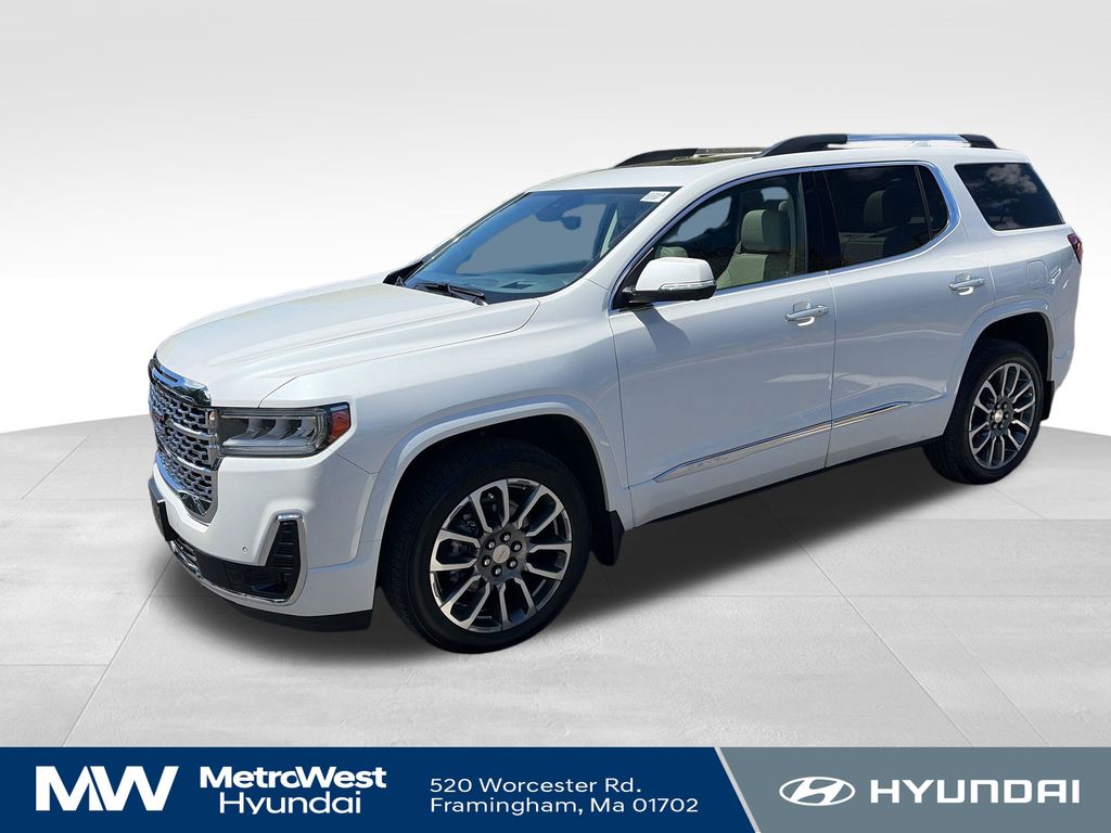 White Frost Tricoat 2021 GMC Acadia SUV / Crossover Four-Wheel Drive 9-Speed Automatic