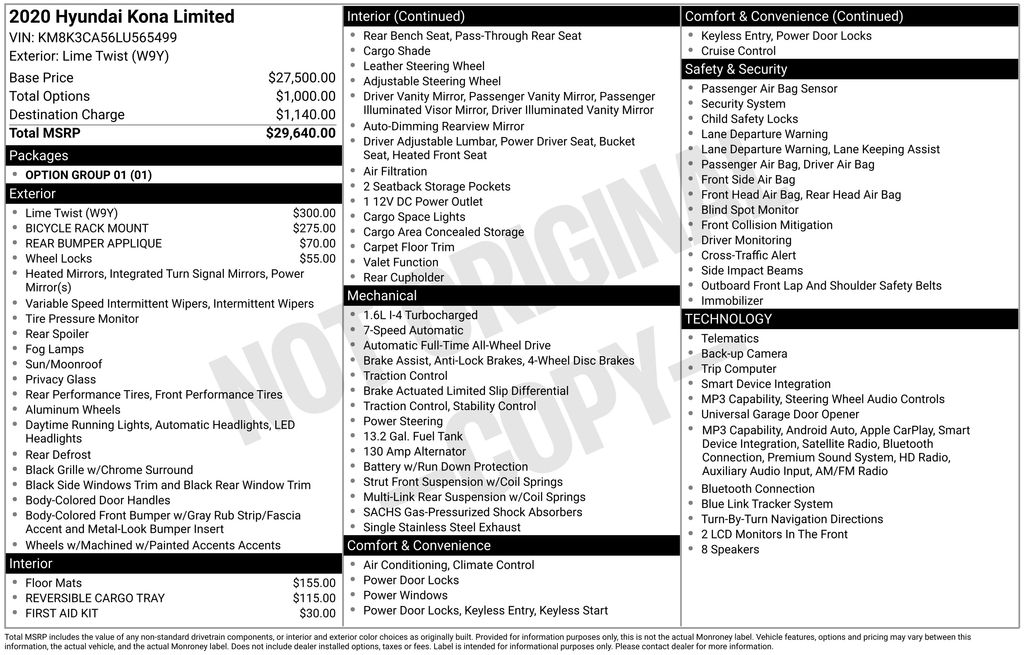 Used 2020 Green Hyundai Limited image 5