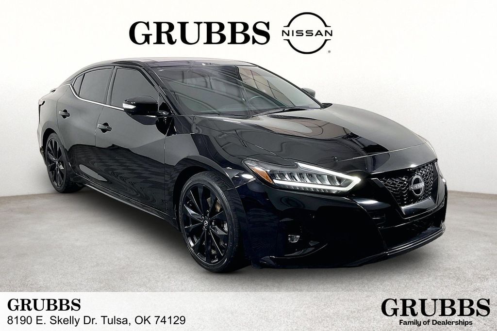 Super Black 2023 Nissan Maxima Sedan Front-Wheel Drive Continuously Variable Transmission