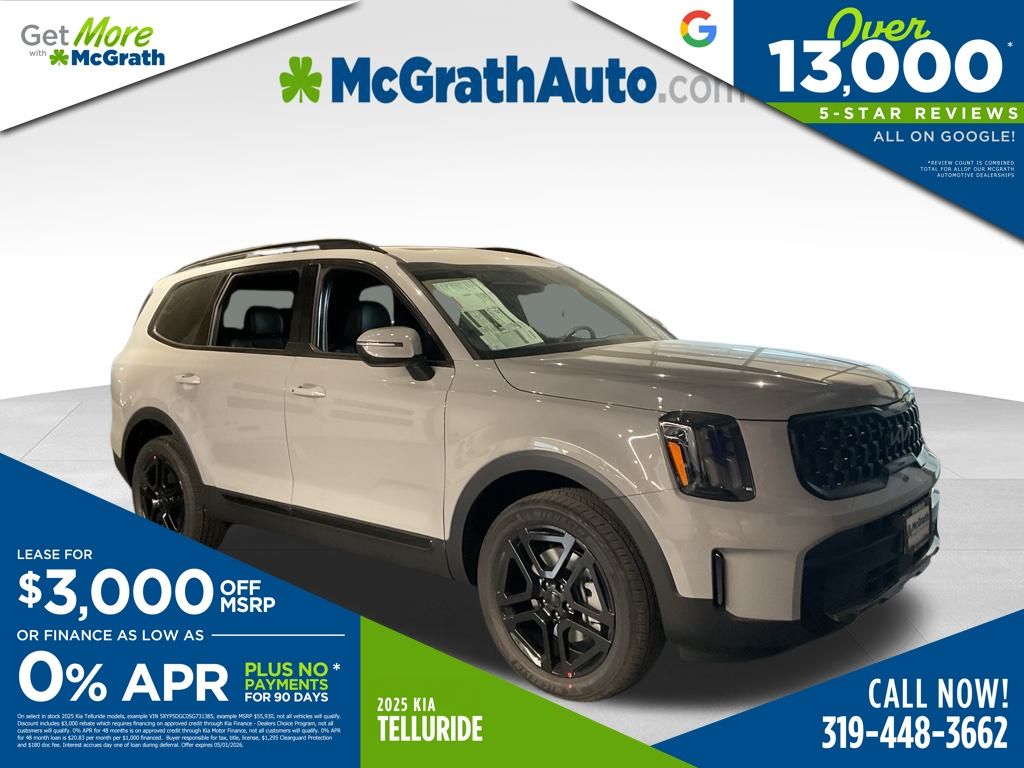 Wolf Gray 2025 Kia Telluride EX X-Line AWD SUV / Crossover All-Wheel Drive 8-Speed Automatic