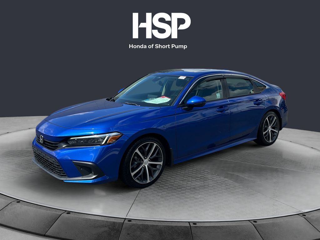 Aegean Blue Metallic 2022 Honda Civic Sedan Front-Wheel Drive Continuously Variable Transmission