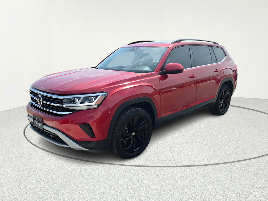 2022 Volkswagen Atlas 3.6L V6 SE w/Technology Red at DeMontrond Auto Country