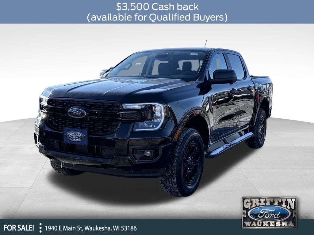 Shadow Black 2025 Ford Ranger Pickup Truck Four-Wheel Drive Automatic
