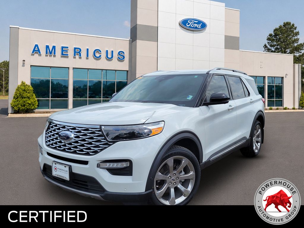 White Metallic 2020 Ford Explorer SUV / Crossover All-Wheel Drive Automatic