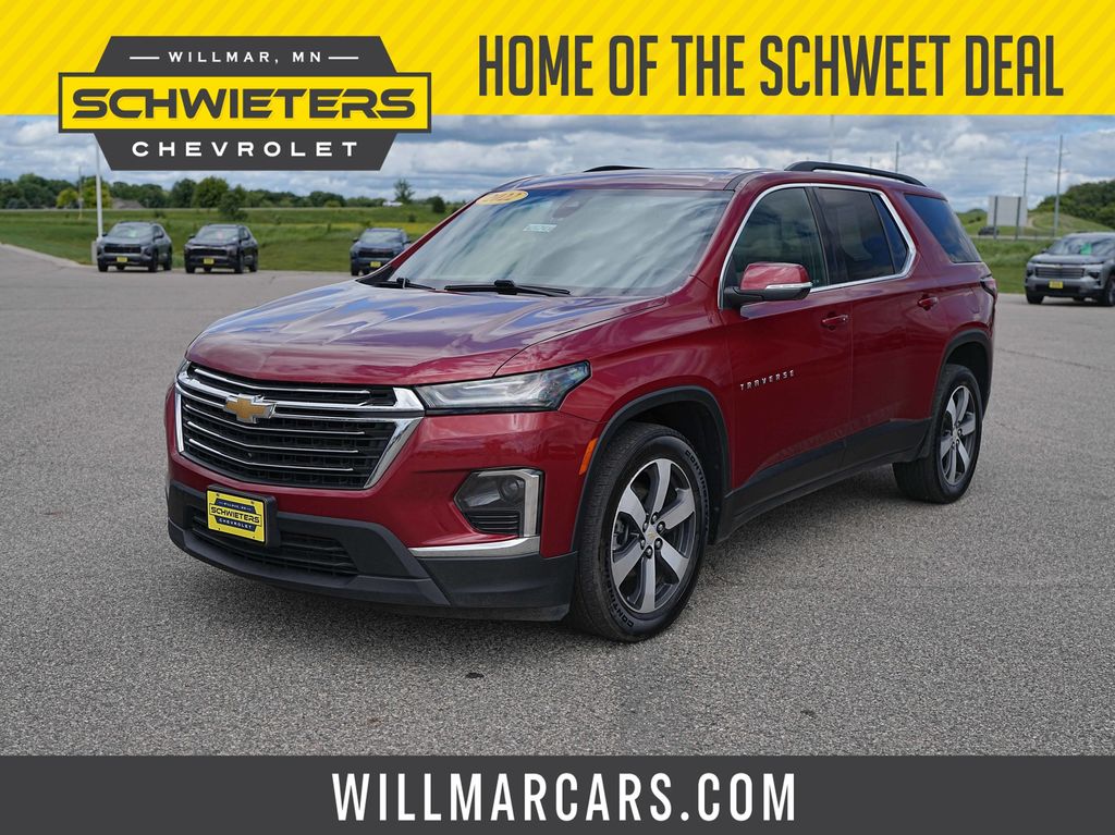Cherry Red Tintcoat 2022 Chevrolet Traverse SUV / Crossover Four-Wheel Drive 9-Speed Automatic