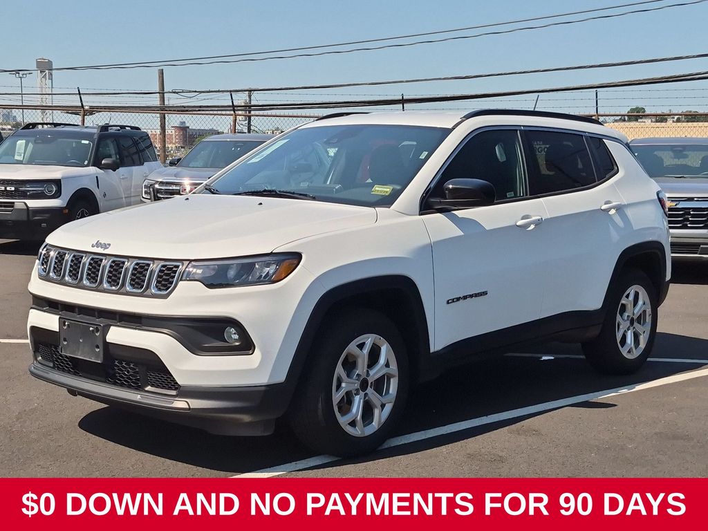 White 2025 Jeep Compass SUV / Crossover Four-Wheel Drive 8-Speed Automatic