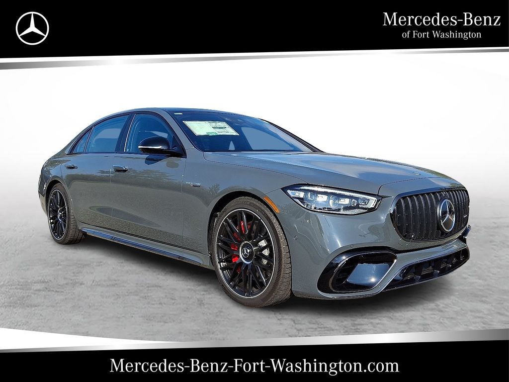 Gray (MANUFAKTUR Silicon Grey) 2026 Mercedes-Benz S-Class AMG S 63 E Performance 4MATIC Sedan All-Wheel Drive 9-Speed Automatic