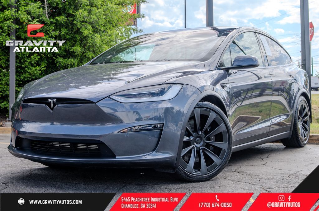 Midnight Silver Metallic 2022 Tesla Model X AWD SUV / Crossover All-Wheel Drive 1-Speed Automatic