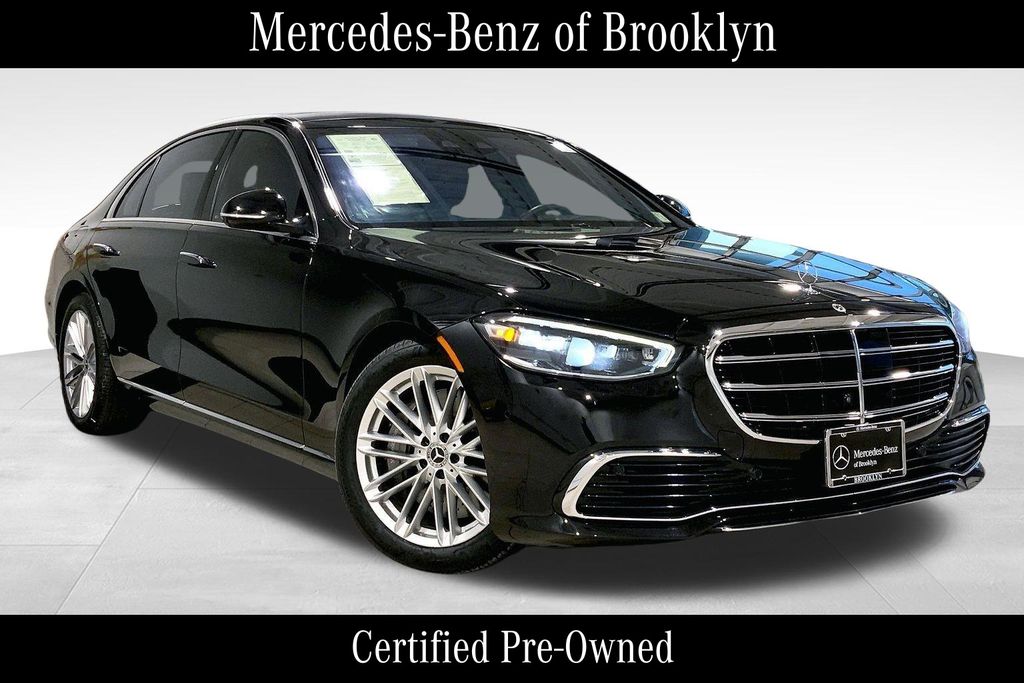 Obsidian Black 2023 Mercedes-Benz S-Class Sedan All-Wheel Drive 9-Speed Automatic