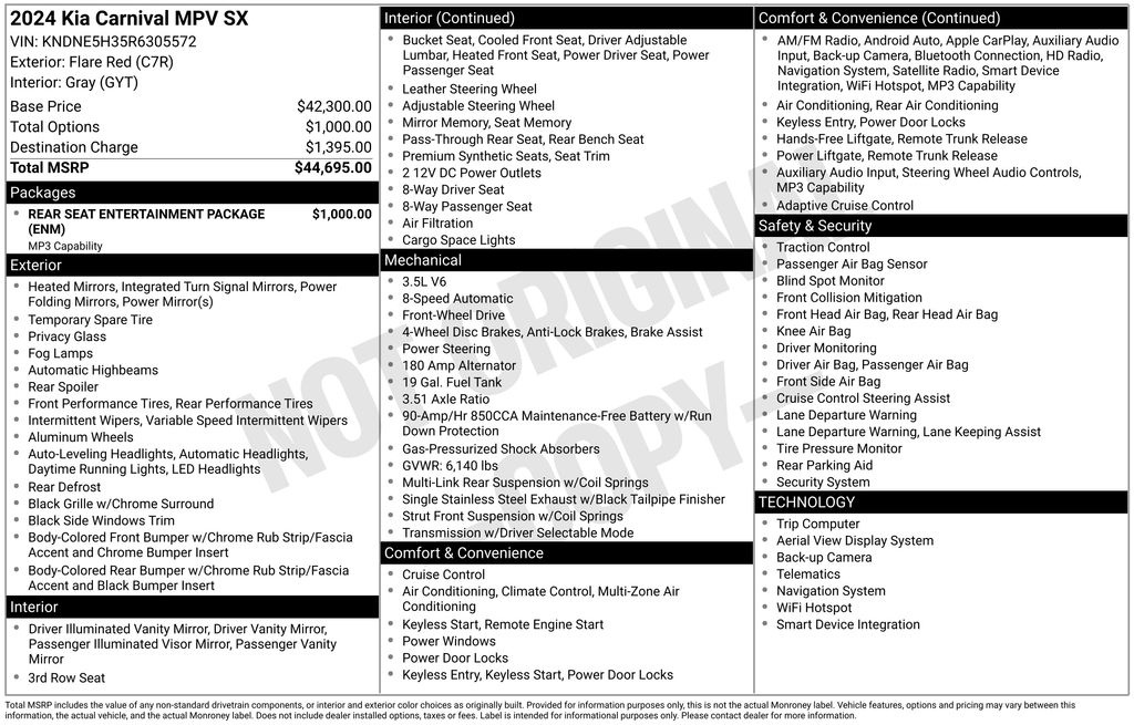 Used 2024 Kia Carnival Van