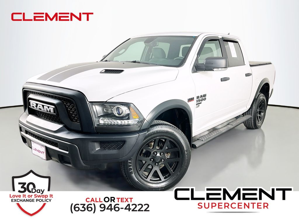 Bright White Clearcoat 2021 RAM 1500 Classic Warlock Crew Cab 4WD Pickup Truck Four-Wheel Drive 8-Speed Automatic