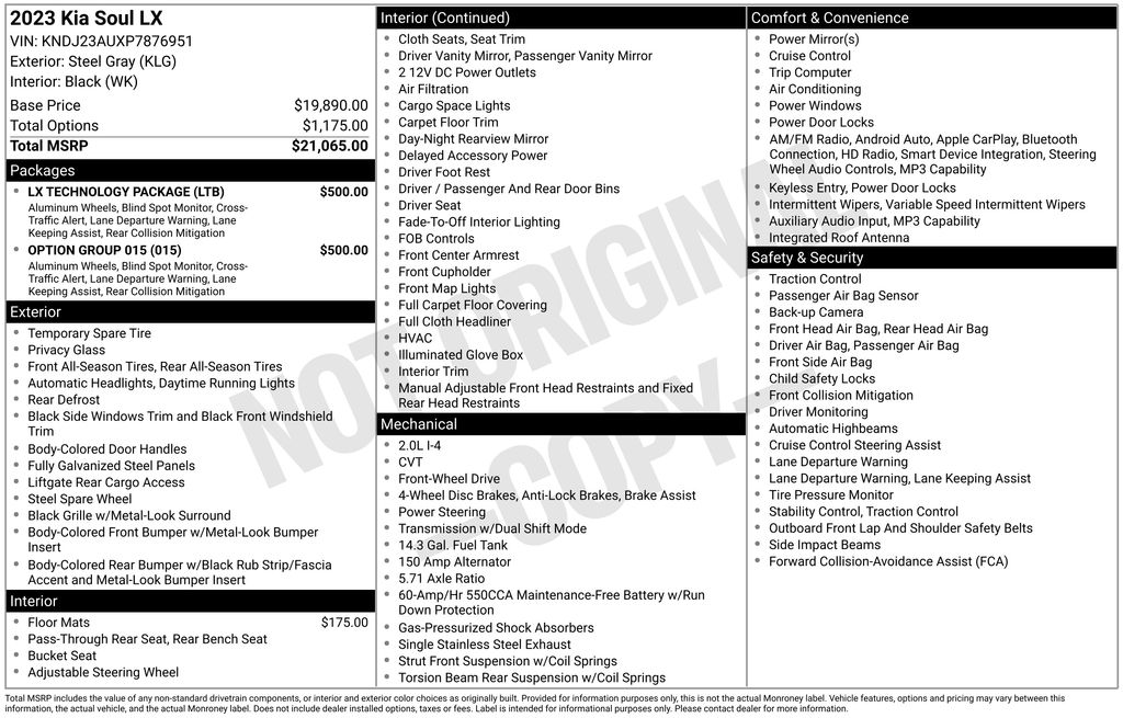 2023 Kia Soul LX Gray at Bob King Buick GMC