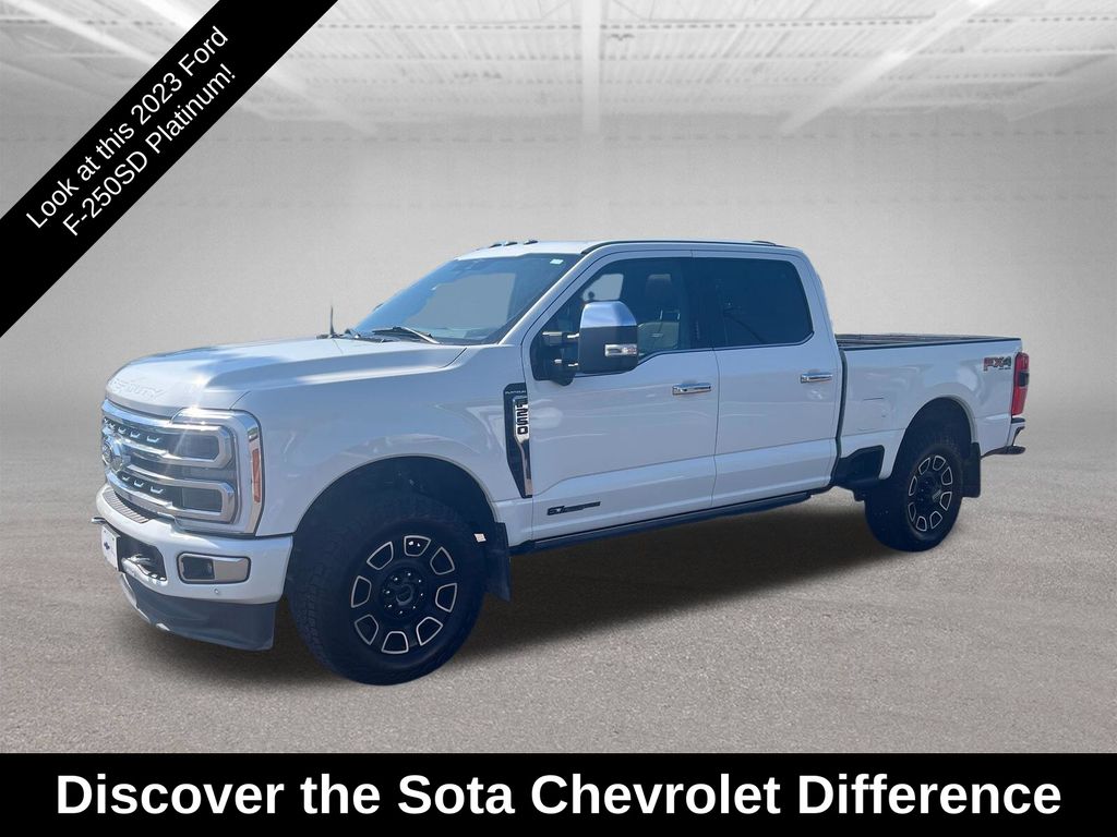 Star White Metallic Tri-Coat 2023 Ford F-250 Super Duty Pickup Truck Four-Wheel Drive Automatic