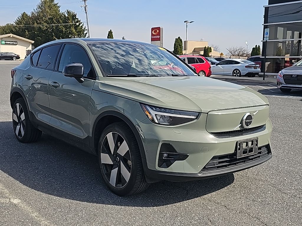 Sage Green Metallic 2023 Volvo C40 Recharge Twin Ultimate eAWD SUV / Crossover All-Wheel Drive 1-Speed Automatic