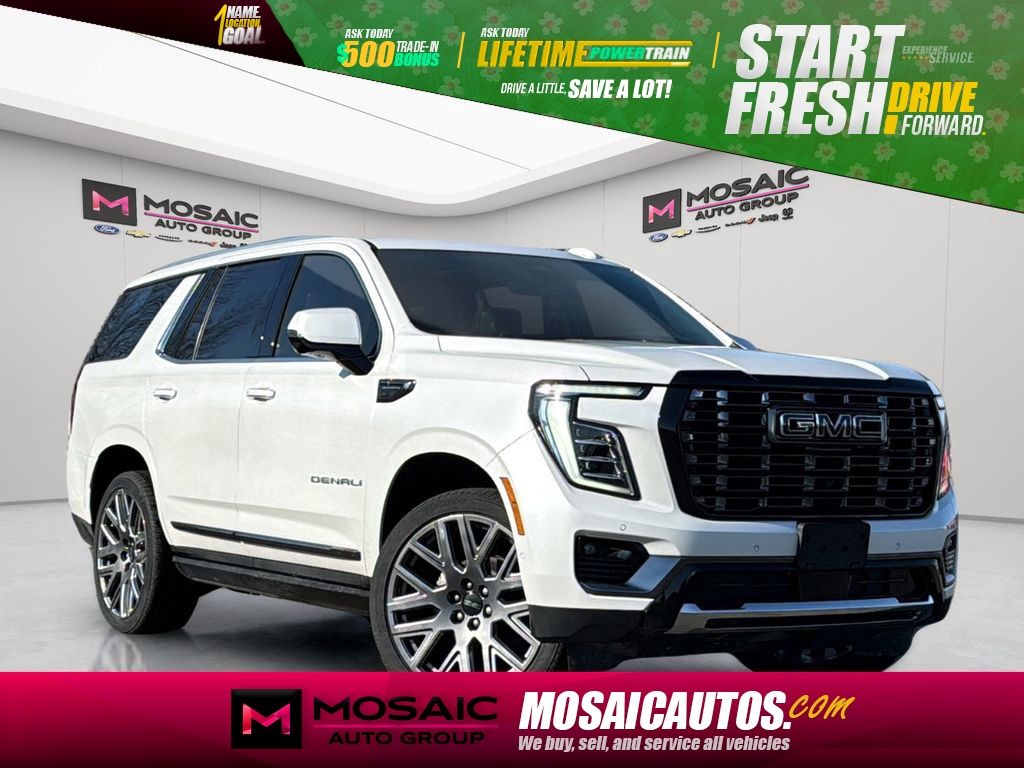 White Frost Tricoat 2025 GMC Yukon Denali Ultimate 4WD SUV / Crossover Four-Wheel Drive
