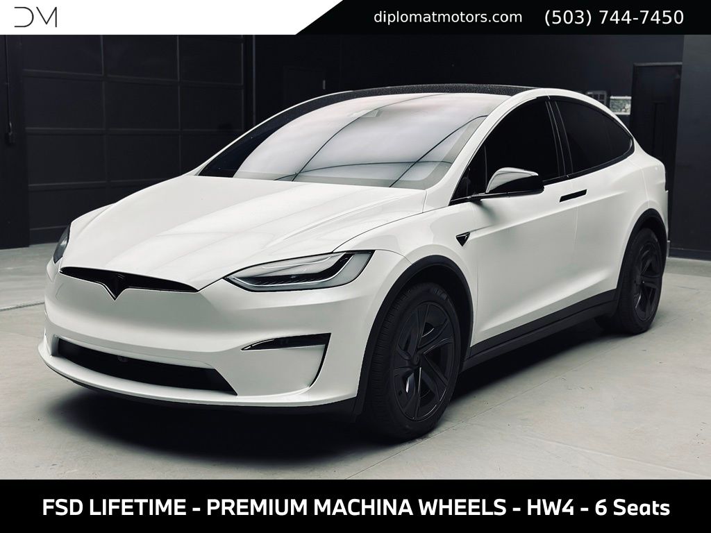 Pearl White 2026 Tesla Model X SUV / Crossover All-Wheel Drive Automatic