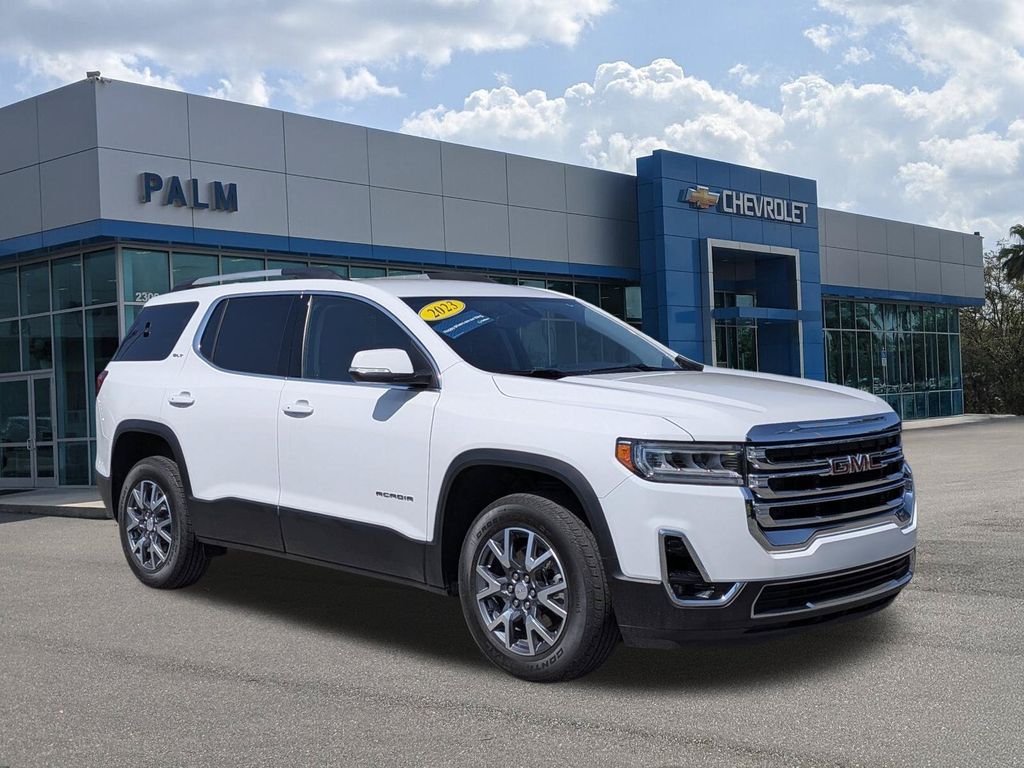 Summit White 2023 GMC Acadia SUV / Crossover Front-Wheel Drive 9-Speed Automatic