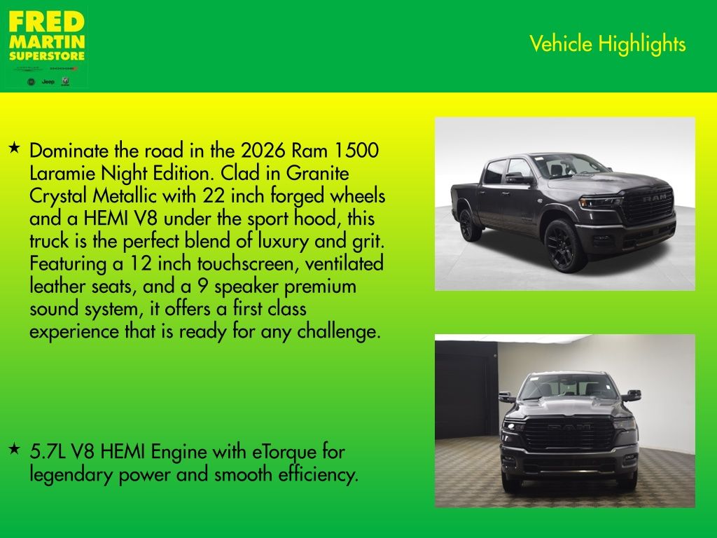 new 2026 Ram 1500 car, priced at $63,908