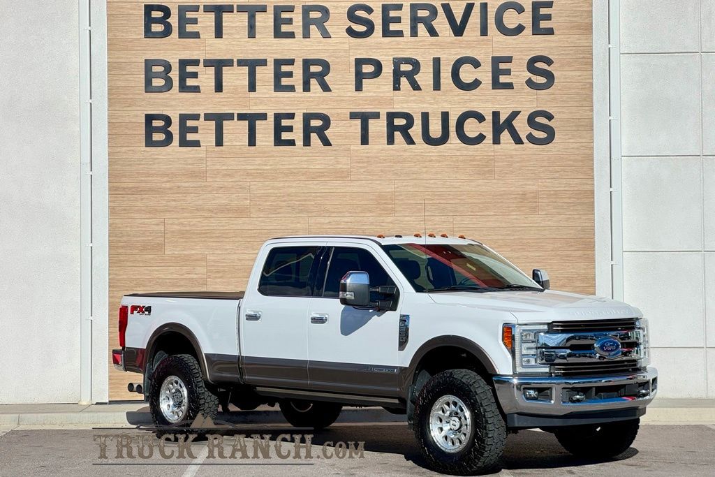 White 2018 Ford F-350 Super Duty King Ranch Crew Cab 4WD Pickup Truck Four-Wheel Drive 6-Speed Automatic