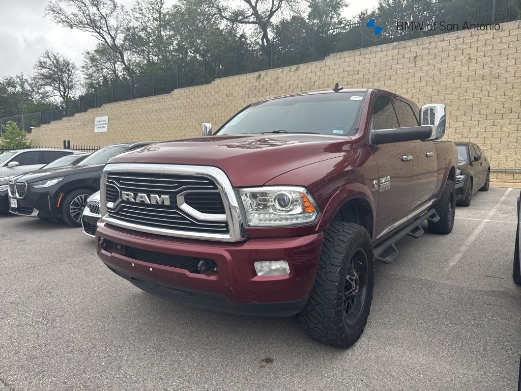 Delmonico Red Pearlcoat 2016 RAM 3500 Laramie Longhorn Mega Cab 4WD Pickup Truck Four-Wheel Drive 6-Speed Automatic