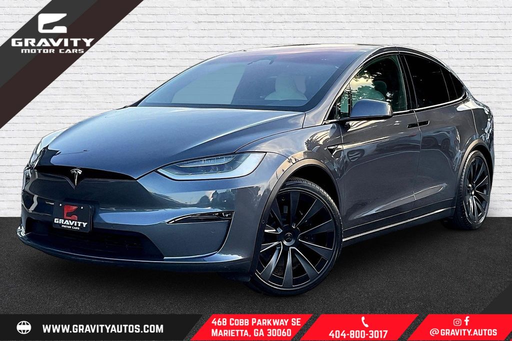 Gray 2022 Tesla Model X SUV / Crossover All-Wheel Drive 1-Speed Automatic
