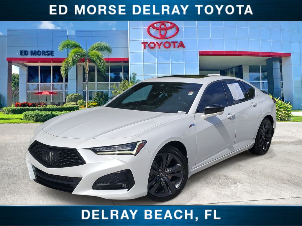 Platinum White Pearl 2021 Acura TLX Sedan All-Wheel Drive Automatic