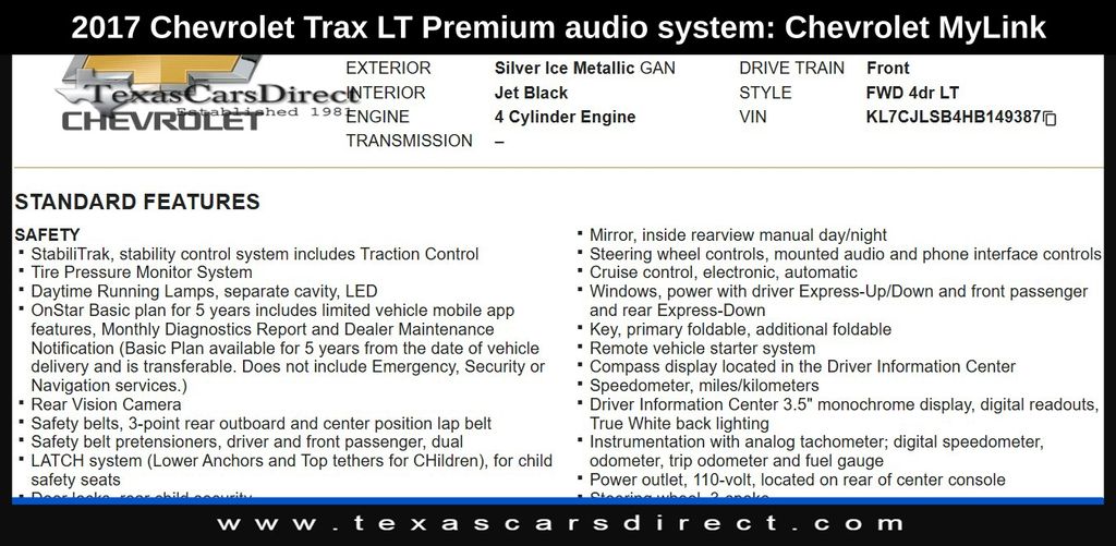 2017 Chevrolet Trax LT photo