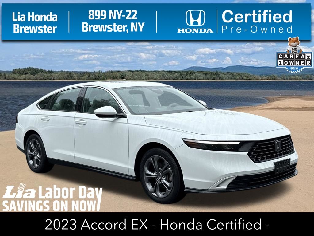 White 2023 Honda Accord Sedan Front-Wheel Drive Continuously Variable Transmission