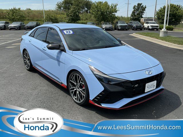 Performance Blue 2022 Hyundai Elantra N Sedan Front-Wheel Drive 6-Speed Manual