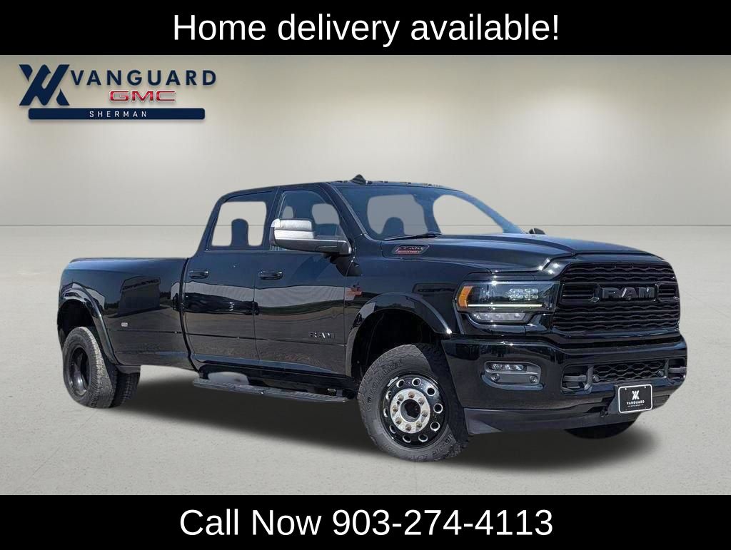 Diamond Black Crystal Pearlcoat 2022 RAM 3500 Limited Crew Cab LB DRW 4WD Pickup Truck Four-Wheel Drive 6-Speed Automatic