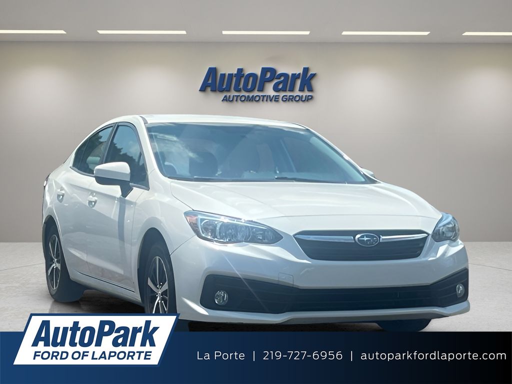 Crystal White Pearl 2023 Subaru Impreza Sedan All-Wheel Drive Continuously Variable Transmission
