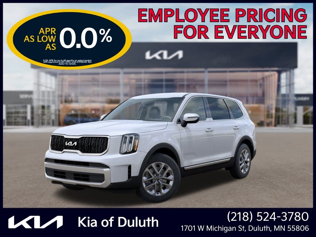 Glacial White Pearl 2025 Kia Telluride LX FWD SUV / Crossover Front-Wheel Drive 8-Speed Automatic
