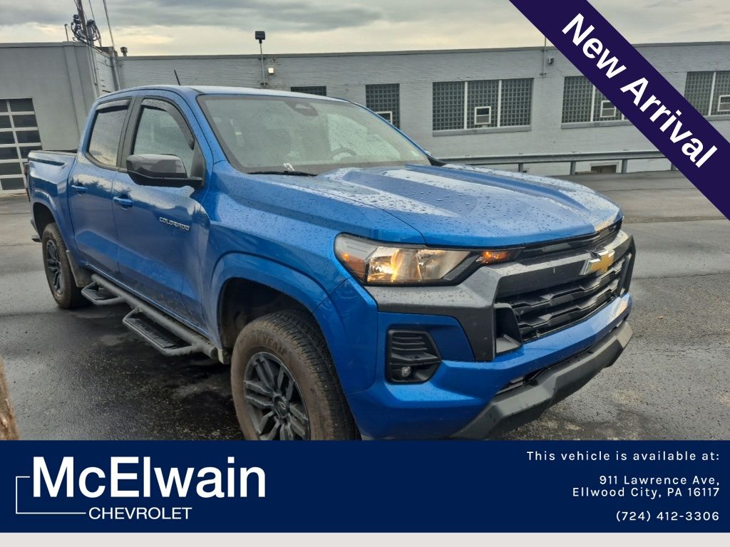 Glacier Blue Metallic 2024 Chevrolet Colorado Pickup Truck Four-Wheel Drive 8-Speed Automatic
