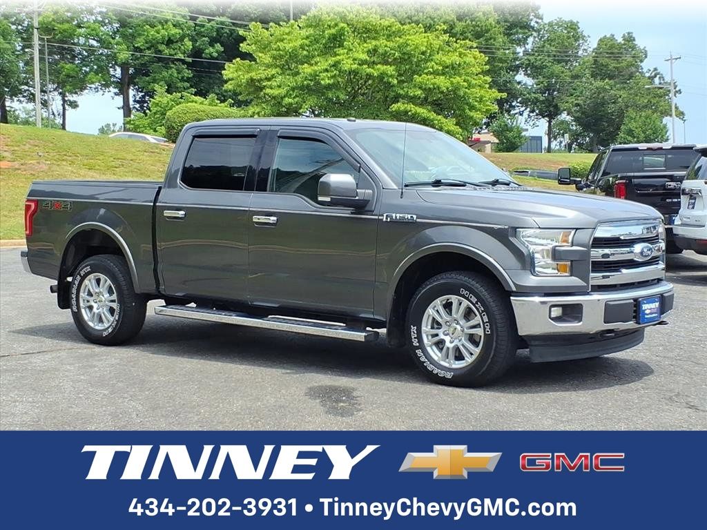 Gray (Magnetic) 2017 Ford F-150 Lariat SuperCrew 4WD Pickup Truck Four-Wheel Drive 6-Speed Automatic