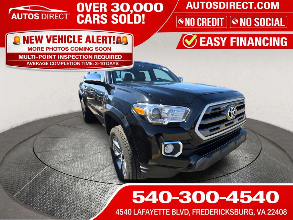 Black 2016 Toyota Tacoma Double Cab V6 Limited 4WD Pickup Truck Four-Wheel Drive 6-Speed Automatic