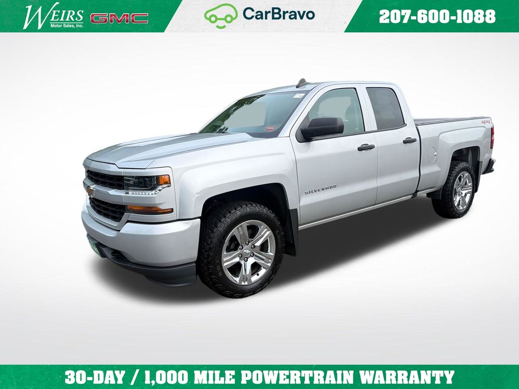 Silver Ice Metallic 2019 Chevrolet Silverado 1500 Pickup Truck Four-Wheel Drive 6-Speed Automatic Overdrive