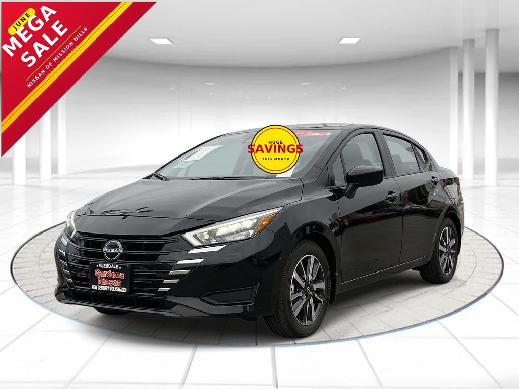 Super Black 2025 Nissan Versa SV FWD Sedan Front-Wheel Drive Continuously Variable Transmission
