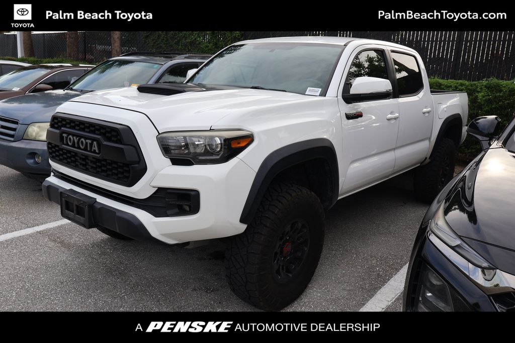 Super White 2017 Toyota Tacoma Pickup Truck Four-Wheel Drive 6-Speed Automatic