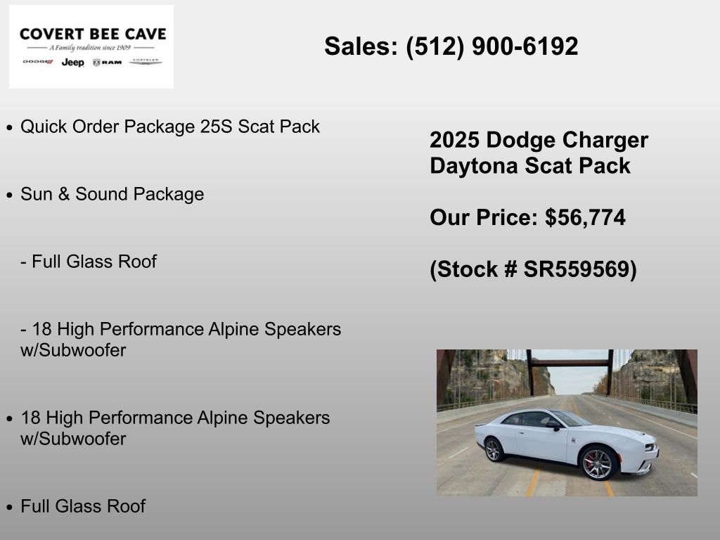 New Car 2025 Dodge Charger  R/t Scat Pack For Sale Under $60,000 In Austin, Texas