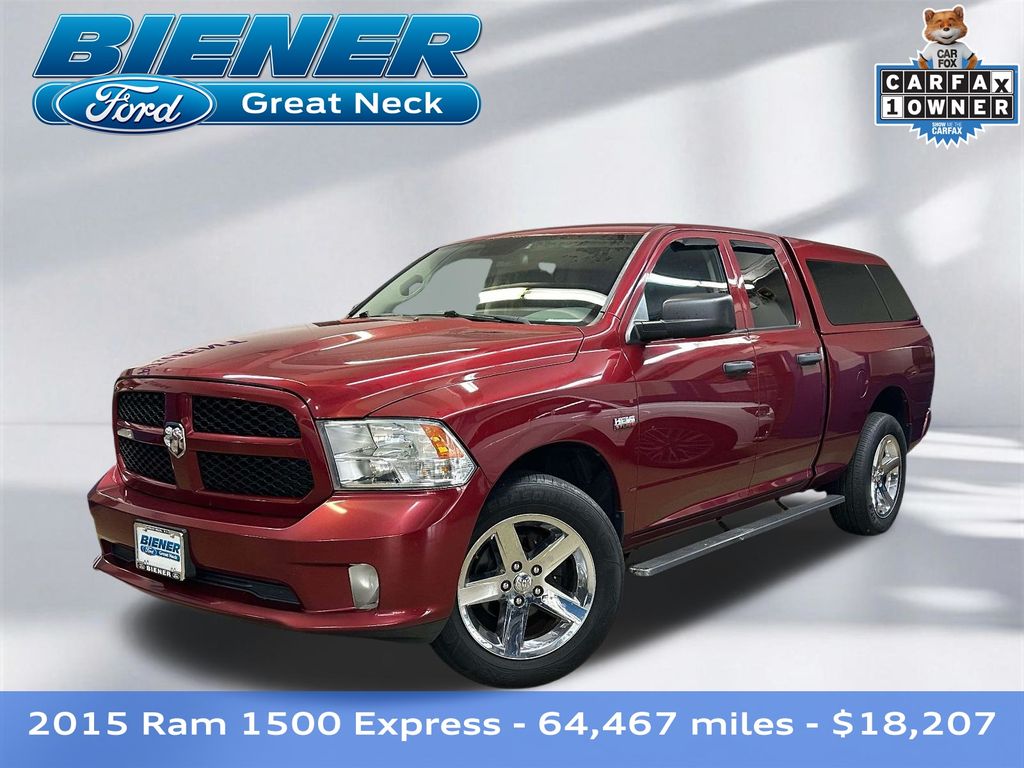 Deep Cherry Red Crystal Pearlcoat 2015 RAM 1500 Pickup Truck Four-Wheel Drive 8-Speed Automatic