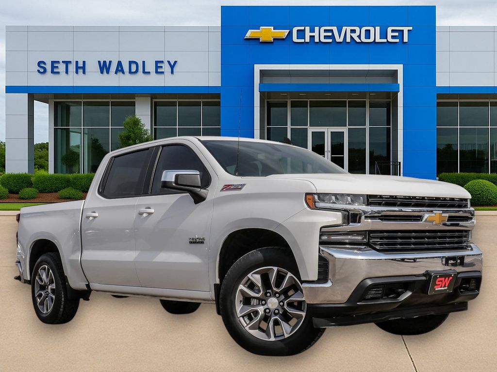 Summit White 2019 Chevrolet Silverado 1500 LT Crew Cab 4WD Pickup Truck Four-Wheel Drive 8-Speed Automatic