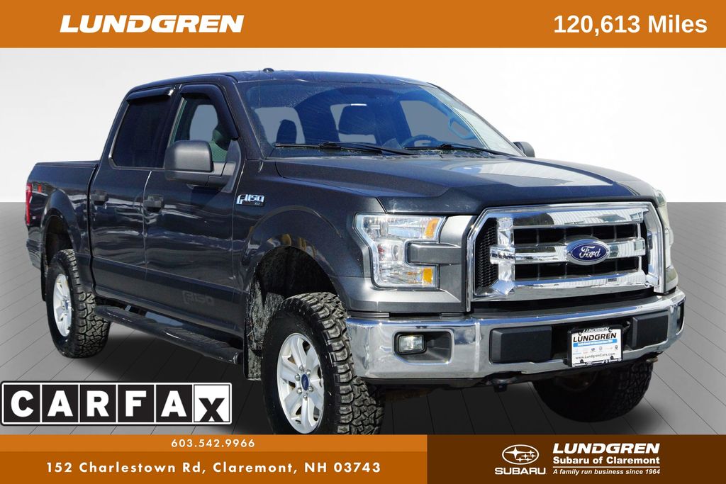 Gray 2015 Ford F-150 XLT SuperCrew 4WD Pickup Truck Four-Wheel Drive 6-Speed Automatic