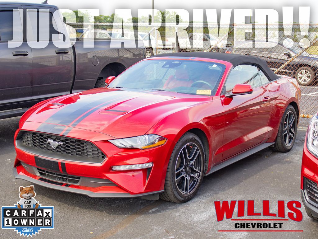 Red Metallic 2022 Ford Mustang EcoBoost Premium Convertible RWD Convertible Rear-Wheel Drive Automatic