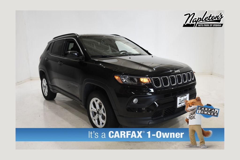 Diamond Black Crystal Pearlcoat 2025 Jeep Compass SUV / Crossover Four-Wheel Drive 8-Speed Automatic