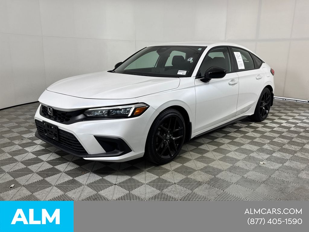 Black 2024 Honda Civic Hatchback Sport FWD Hatchback Front-Wheel Drive Continuously Variable Transmission