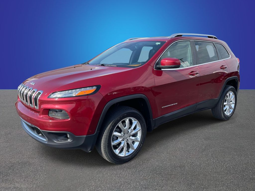 Deep Cherry Red Crystal Pearlcoat 2014 Jeep Cherokee Limited 4WD SUV / Crossover Four-Wheel Drive 9-Speed Automatic