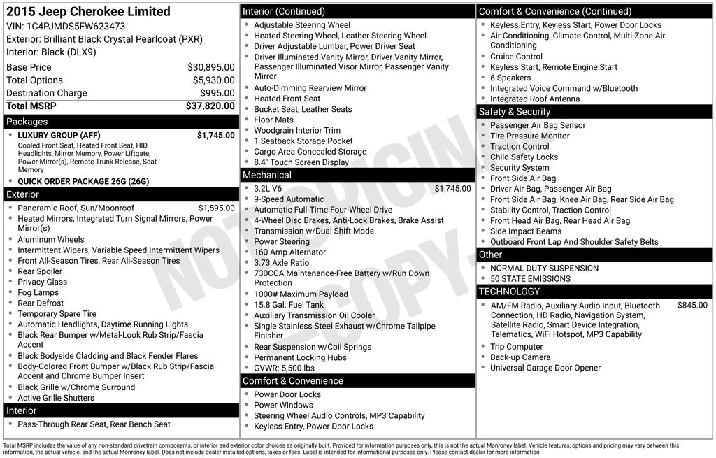 2015 Jeep Cherokee Limited