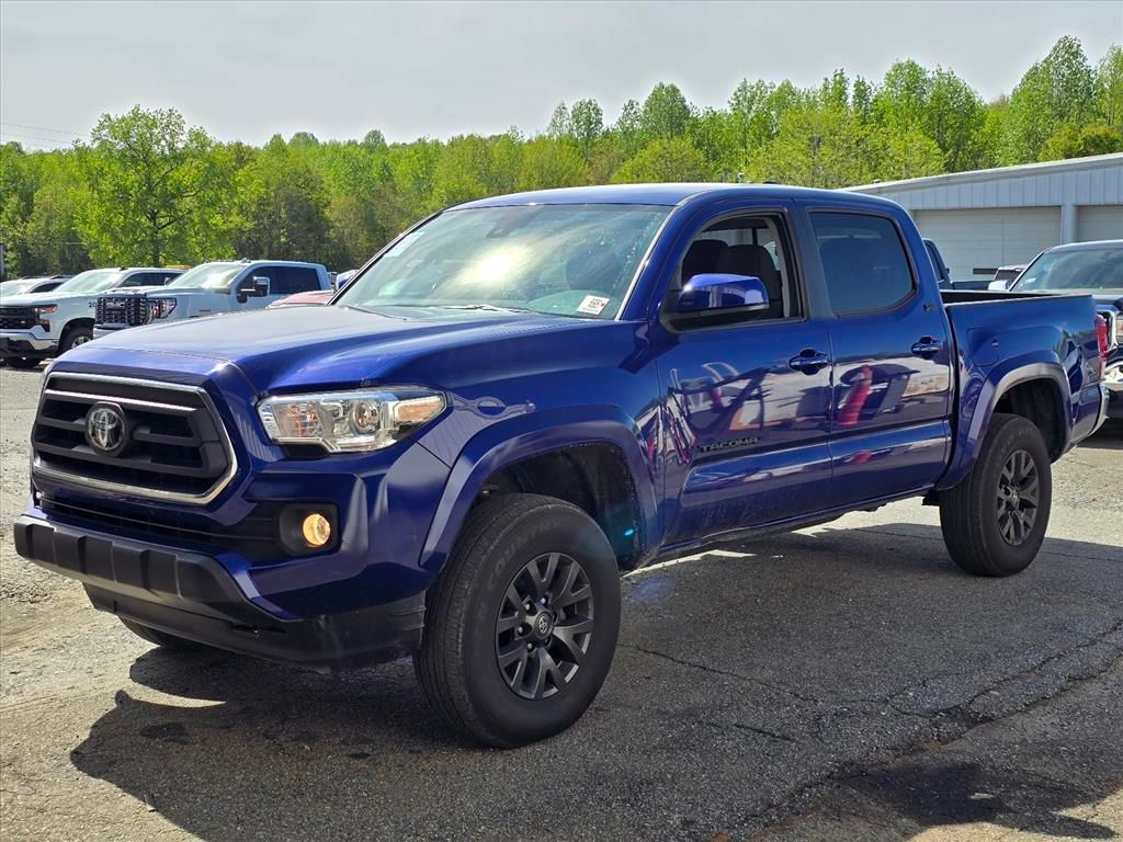 Blue 2023 Toyota Tacoma SR5 V6 Double Cab 4WD Pickup Truck Four-Wheel Drive 6-Speed Automatic
