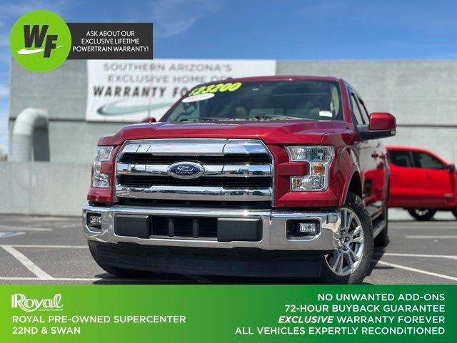 Ruby Red Metallic 2017 Ford F-150 Lariat SuperCrew Pickup Truck 4X2 6-Speed Automatic